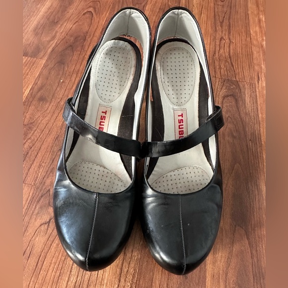 Tsubo black Mary Jane platform heels - leather and suede - Picture 1 of 11